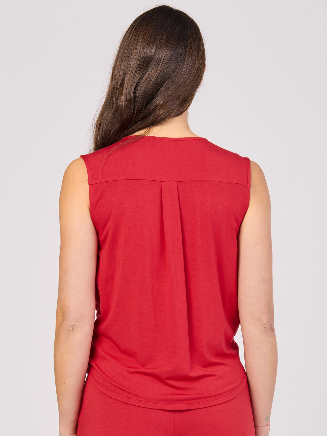 Athena Drape Top - Cherry