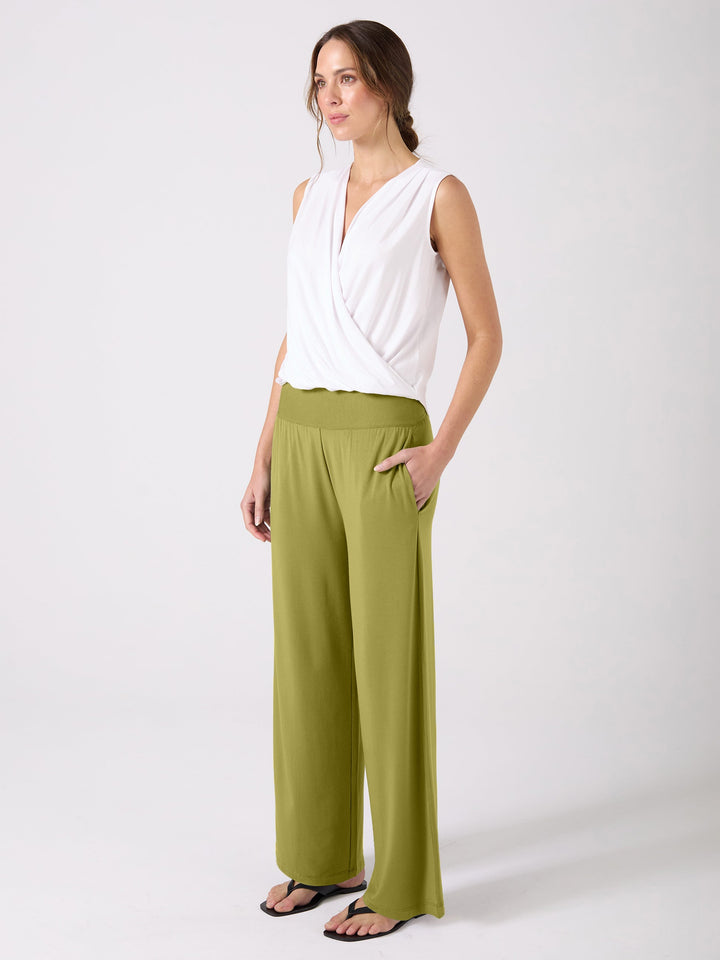 Nomad Modal Wide Leg Pant - Olive