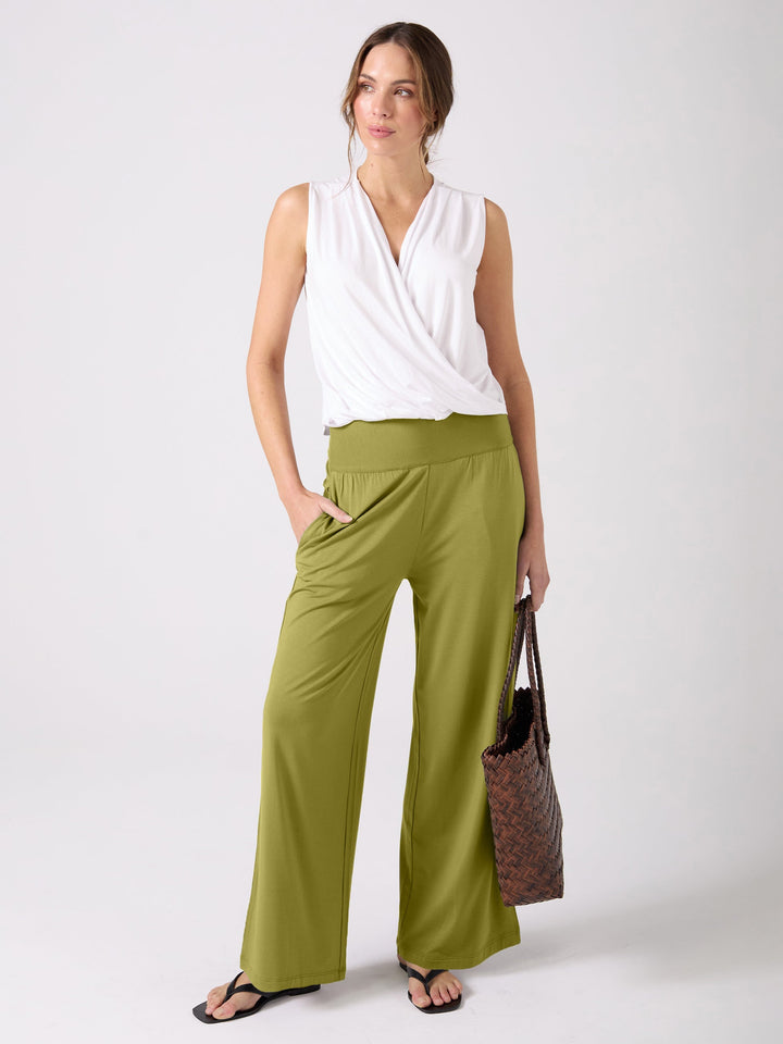 Nomad Modal Wide Leg Pant - Olive