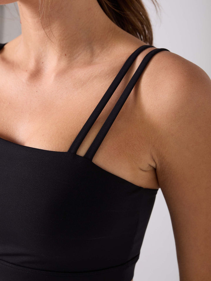 Elevate Double Strap Sports Bra - Black