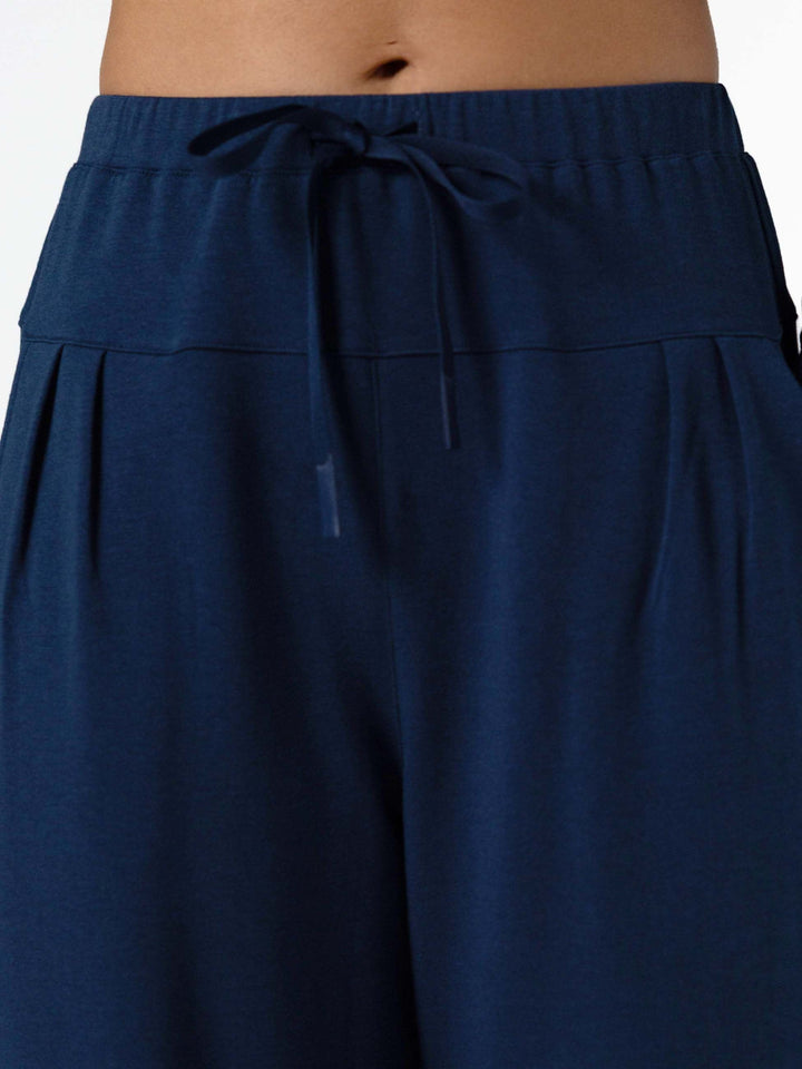 Kyoto Ankle Length French Terry Jogger - Navy