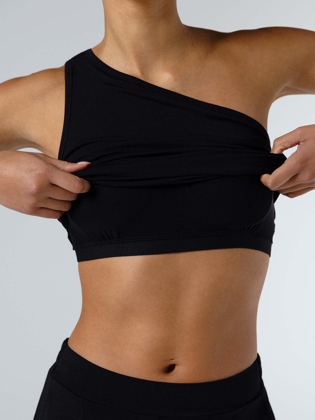 Asymmetric Modal Top - Black