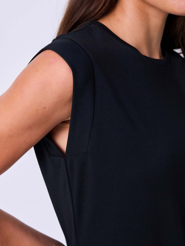 Modal Cap Sleeve Tee - Black