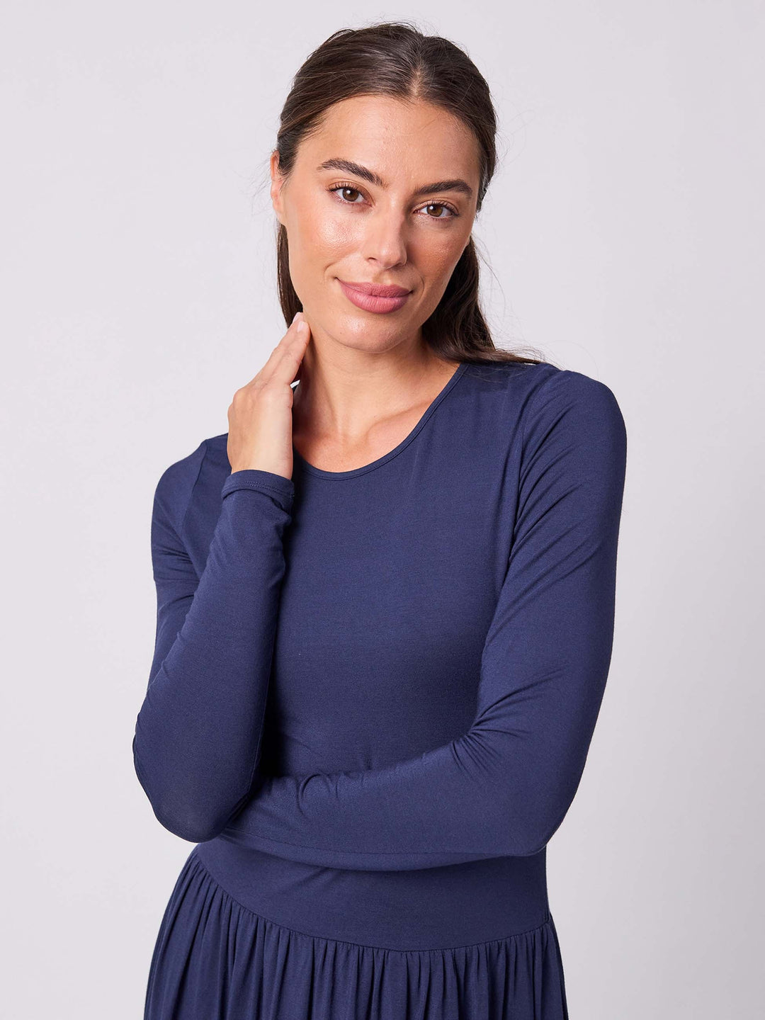 Long Essential Maxi Dress - Navy