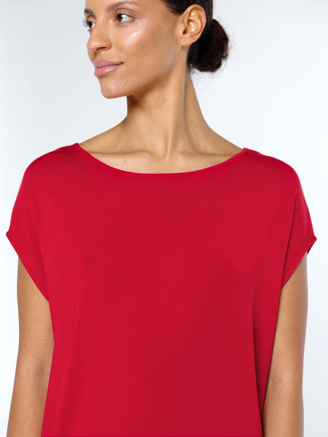 Modal Luxe Layer Tee - Cherry