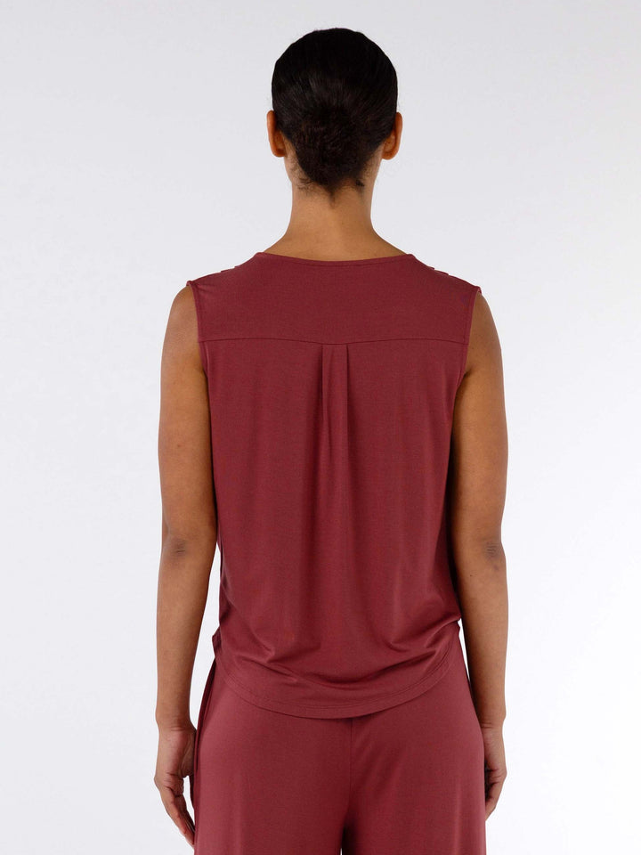 Athena Drape Top - Mulberry