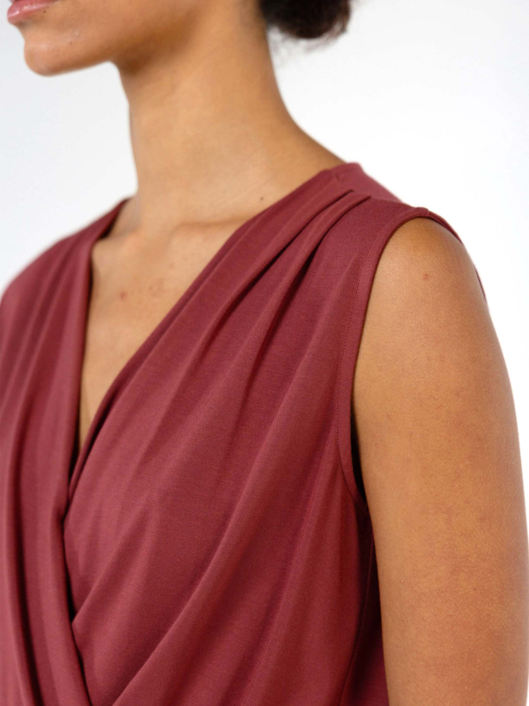 Athena Drape Top - Mulberry