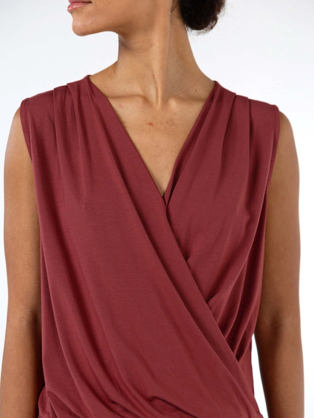Athena Drape Top - Mulberry
