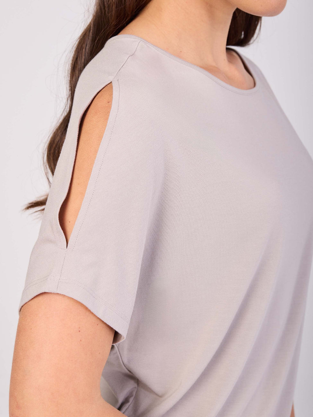 Keyhole Sleeve Luxe Tee - Paloma