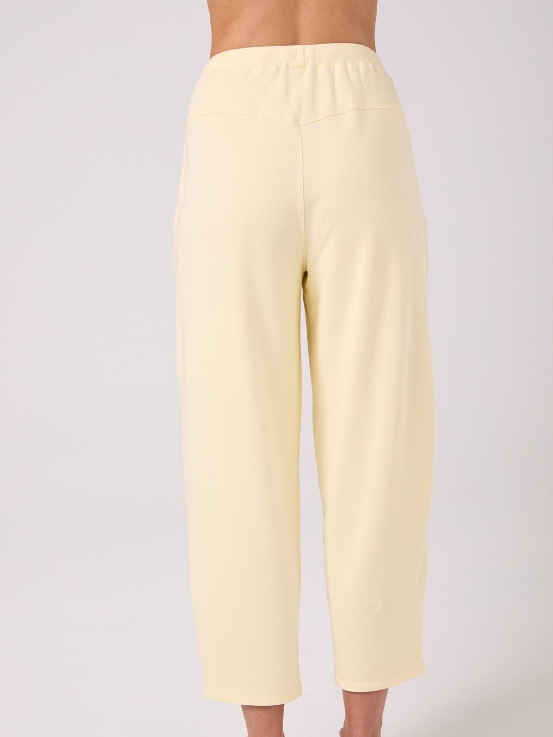 Kyoto Ankle Length French Terry Jogger - Pastel Yellow