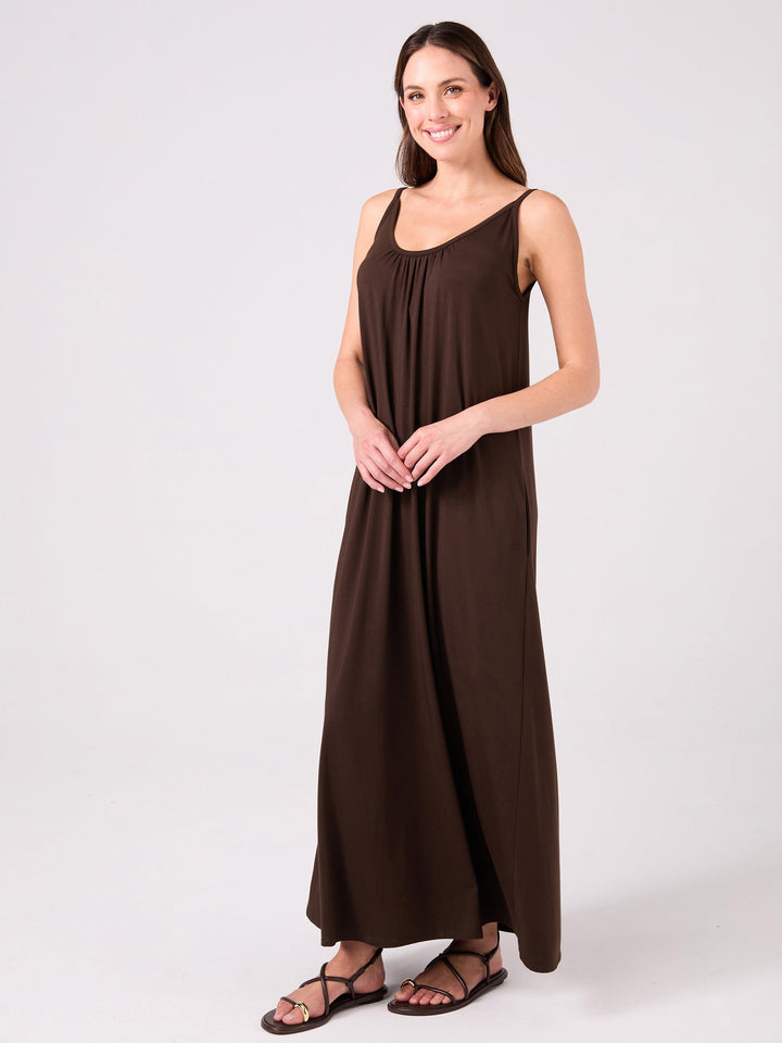 Sophia  Dress - Coffee Bean