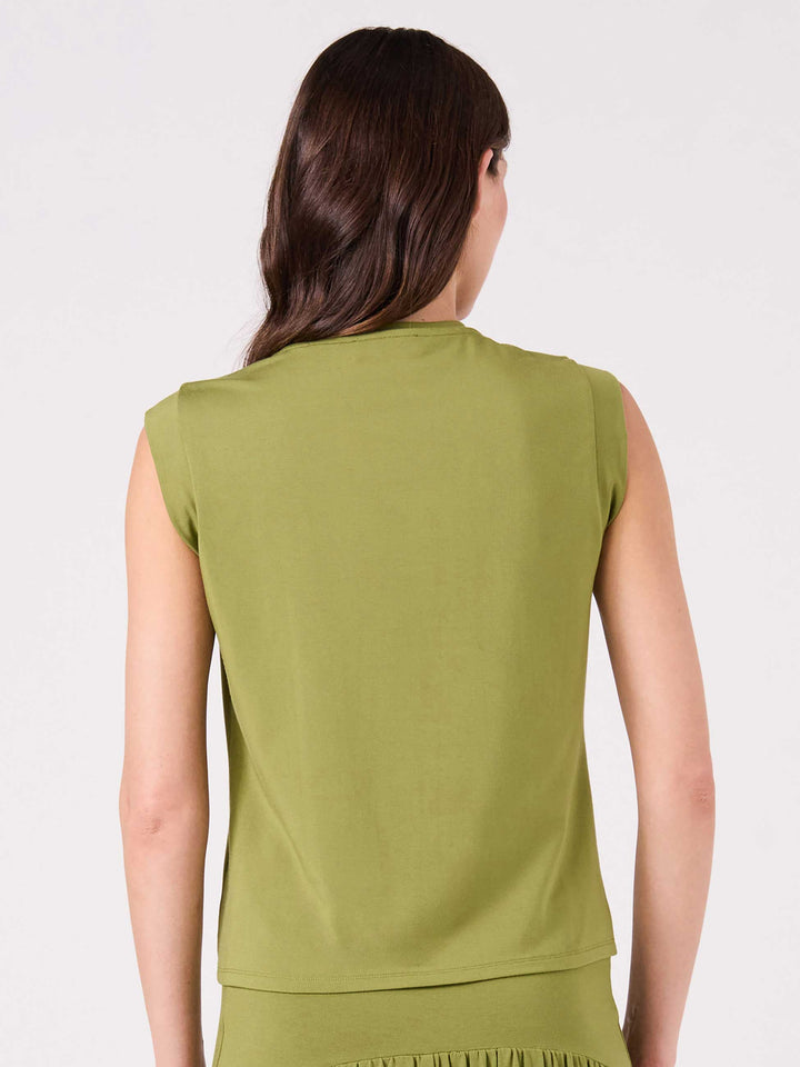 Modal Cap Sleeve Tee - Olive