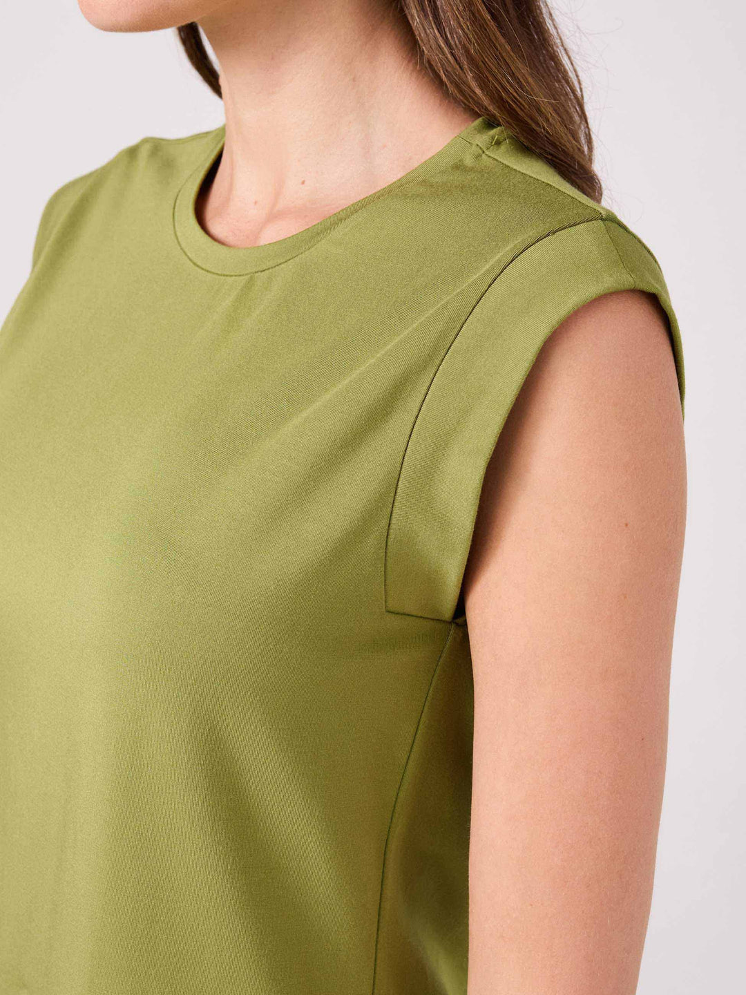 Modal Cap Sleeve Tee - Olive
