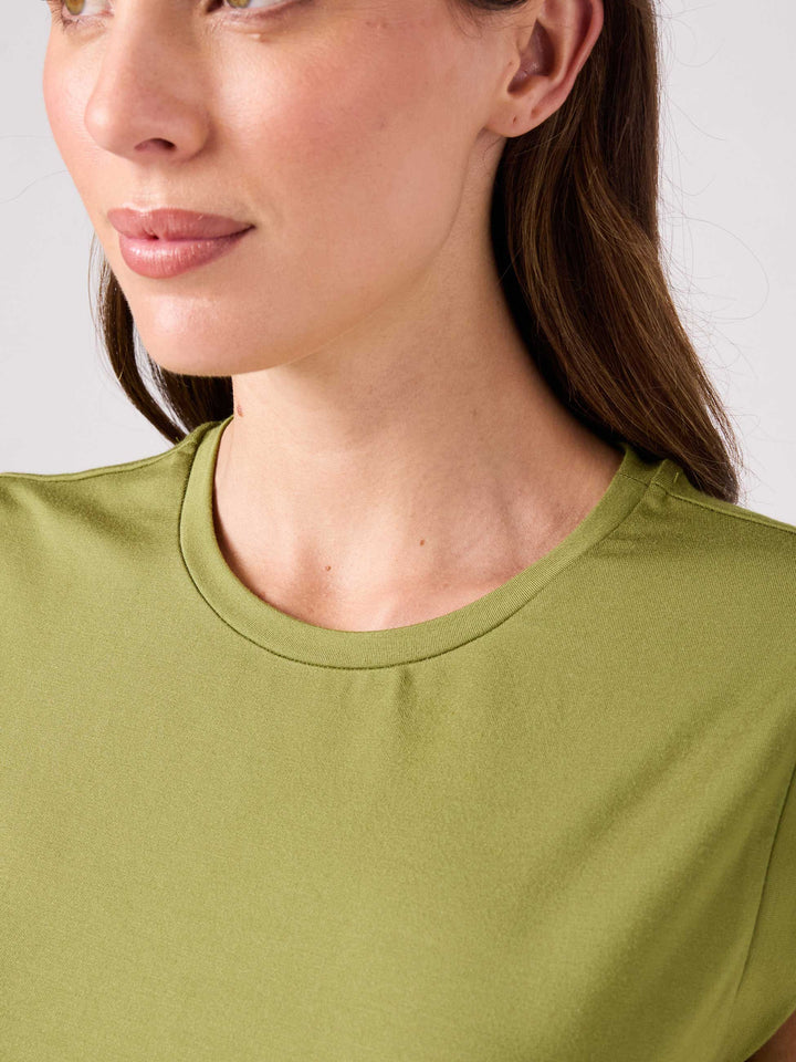Modal Cap Sleeve Tee - Olive