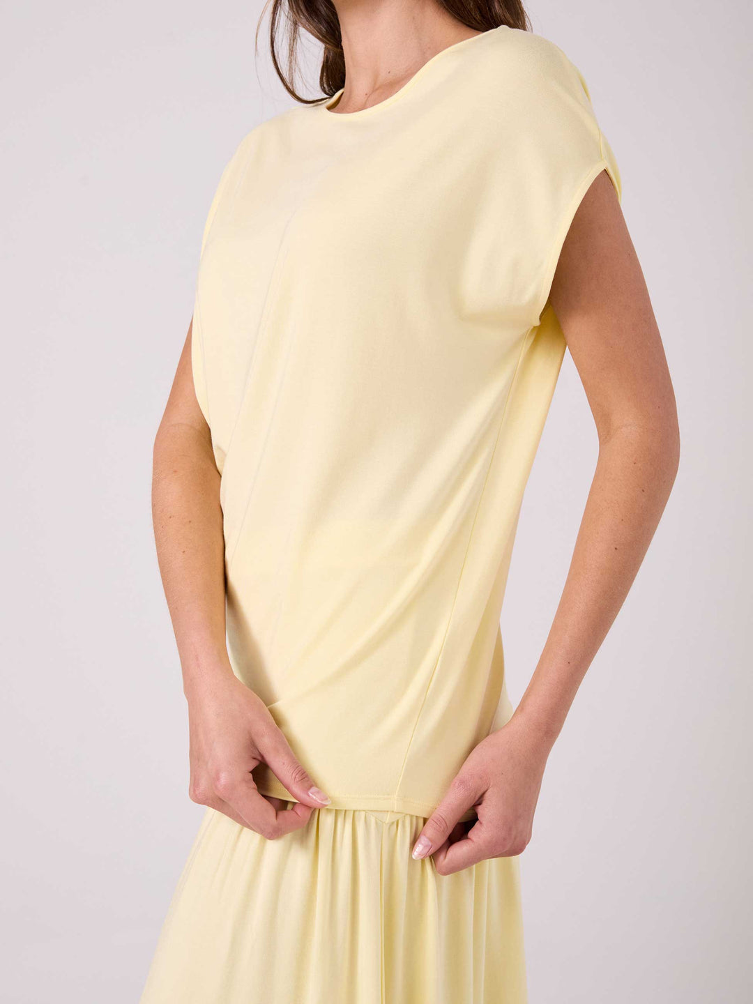 Modal Luxe Layer Tee - Pastel Yellow