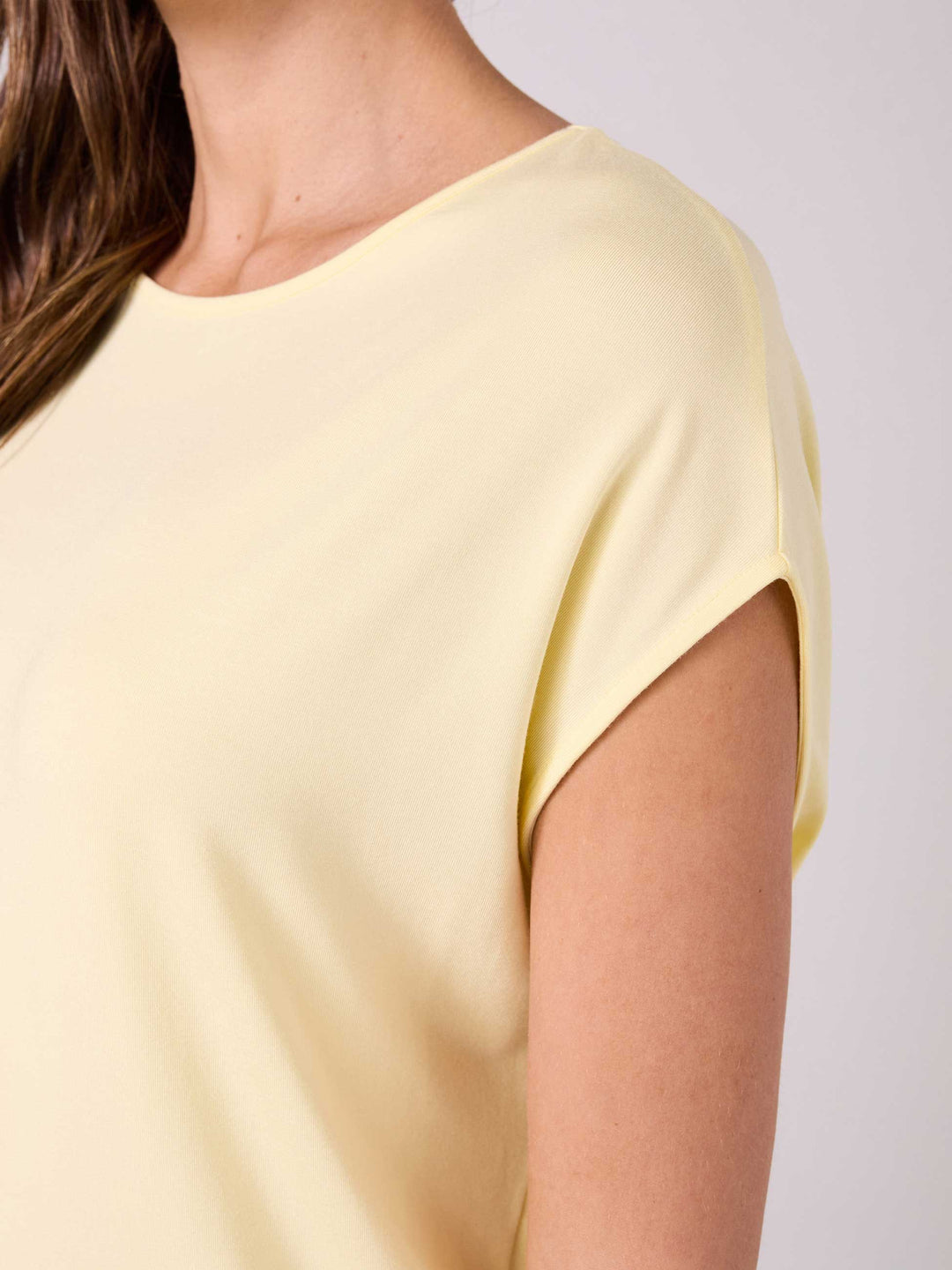 Modal Luxe Layer Tee - Pastel Yellow