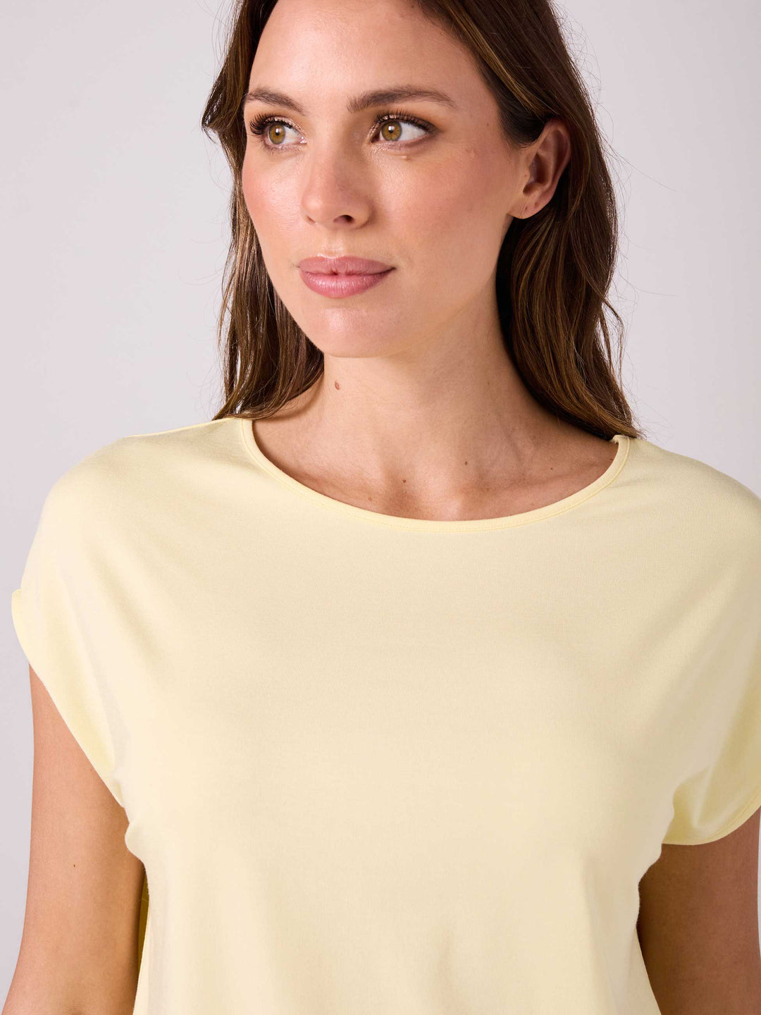Modal Luxe Layer Tee - Pastel Yellow