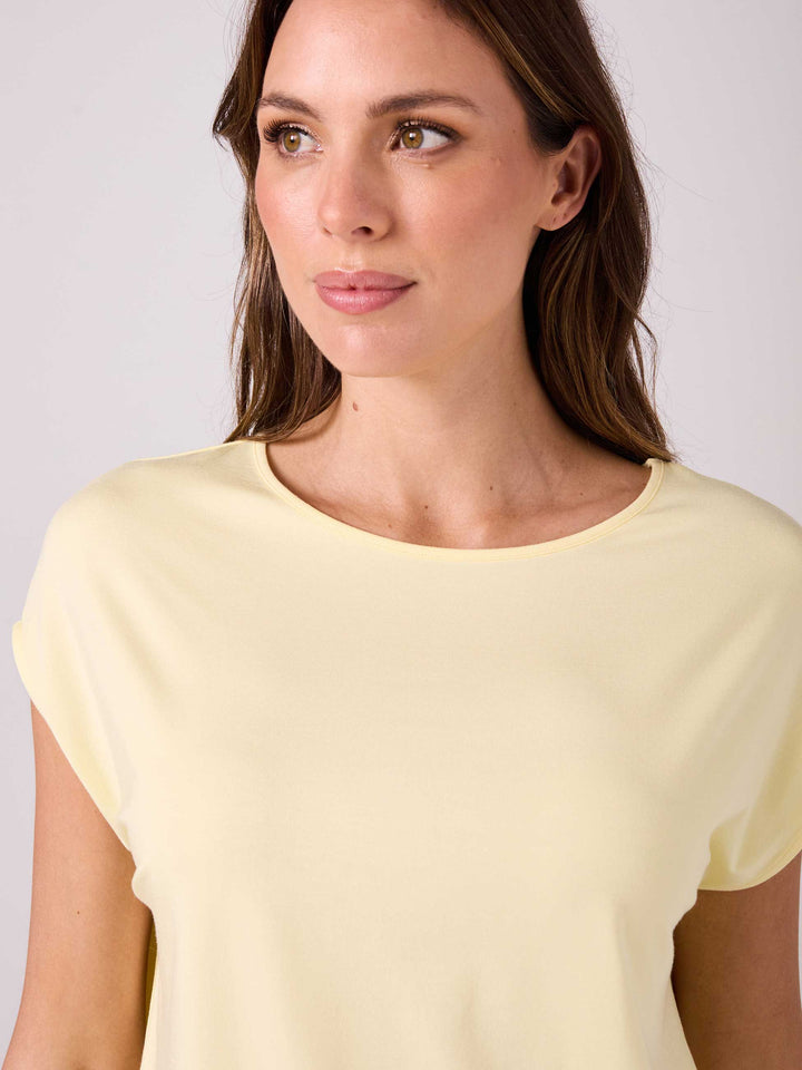 Modal Luxe Layer Tee - Pastel Yellow