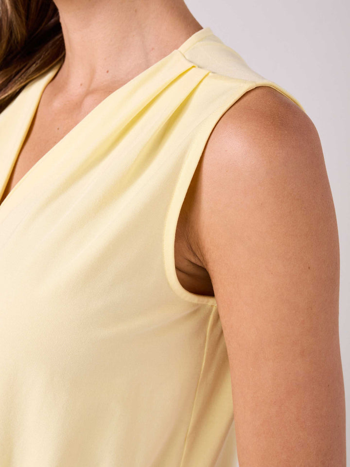 Athena Drape Top - Pastel Yellow