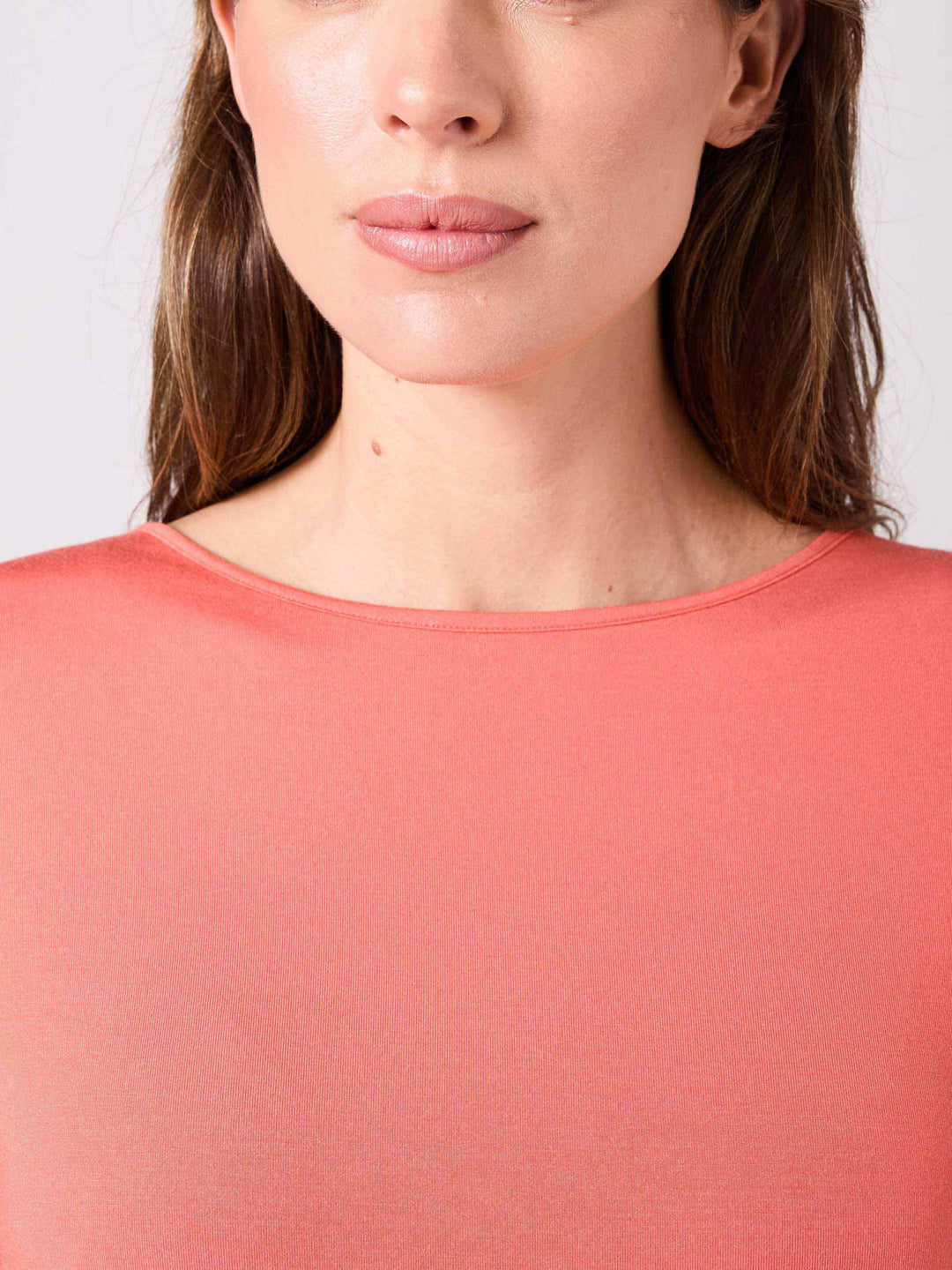 Modal Luxe Layer Tee - Burnt Sienna