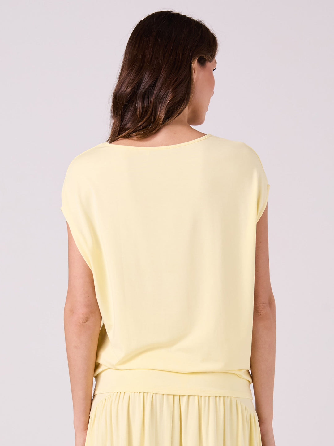 Modal Luxe Layer Tee - Pastel Yellow