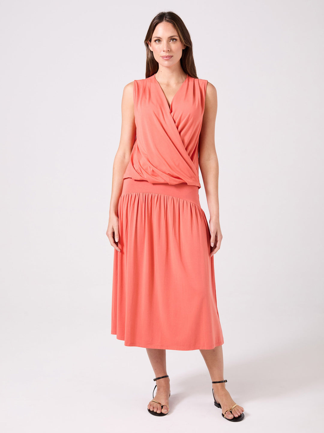Athena Drape Top - Burnt Sienna