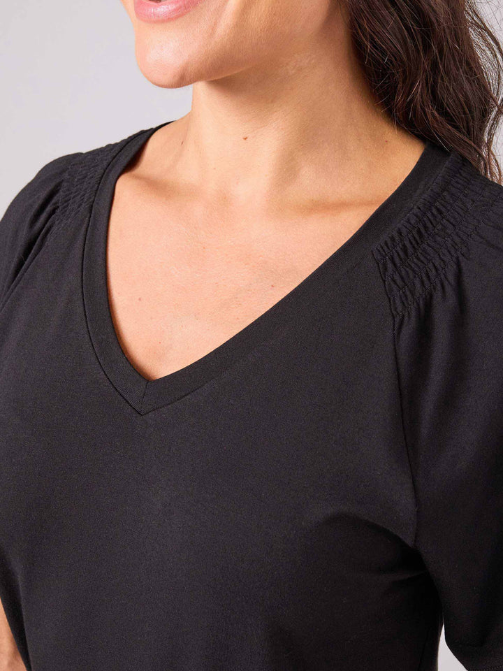 Isla Wrap Top - Black