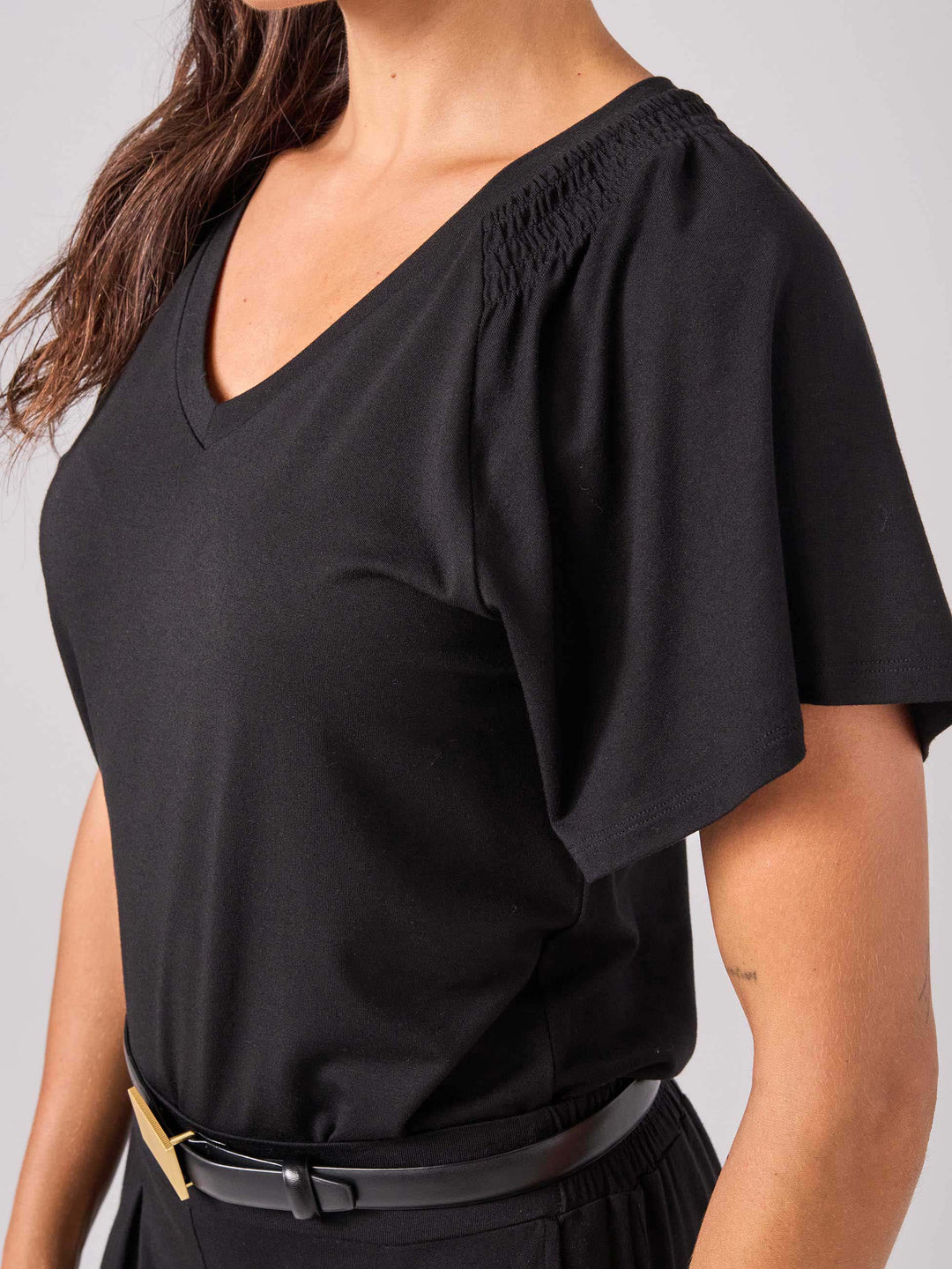 Isla Wrap Top - Black