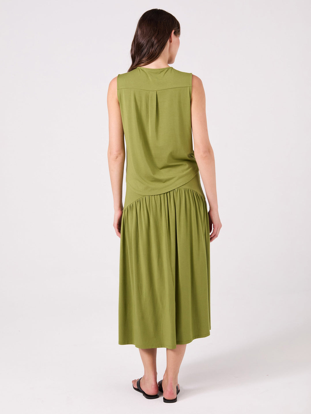 Athena Drape Top - Olive
