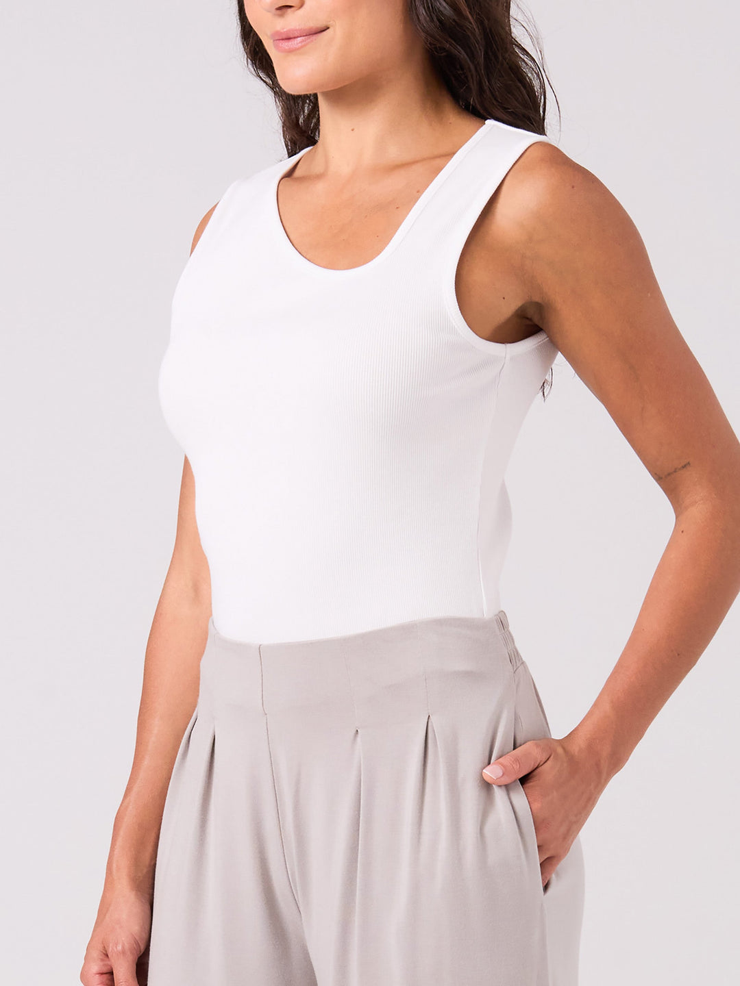 Riva Rib Tank - White