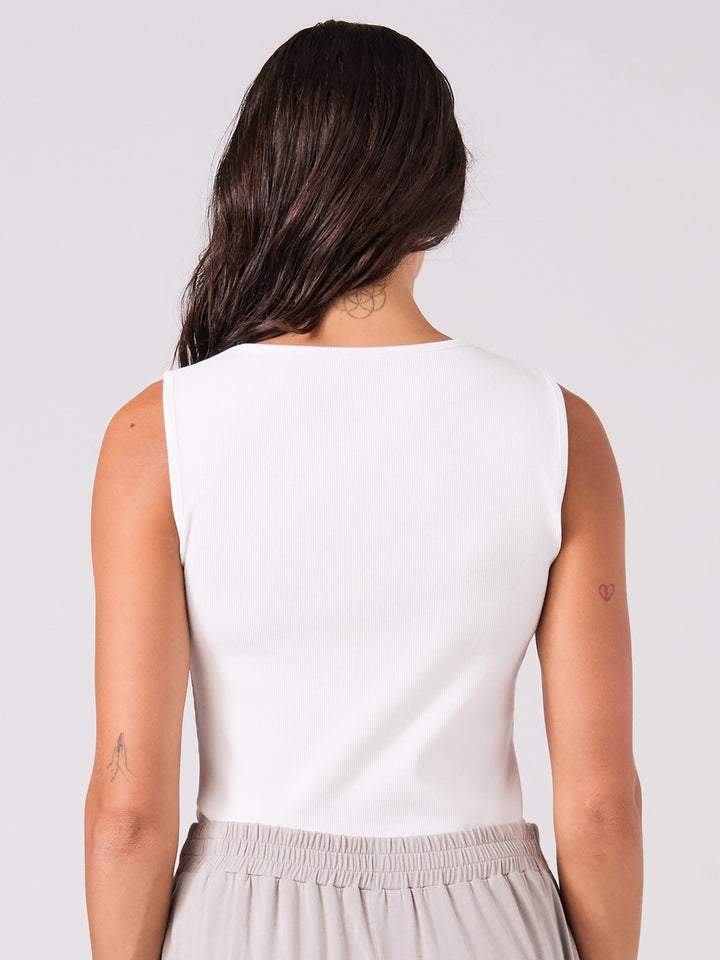 Riva Rib Tank - White