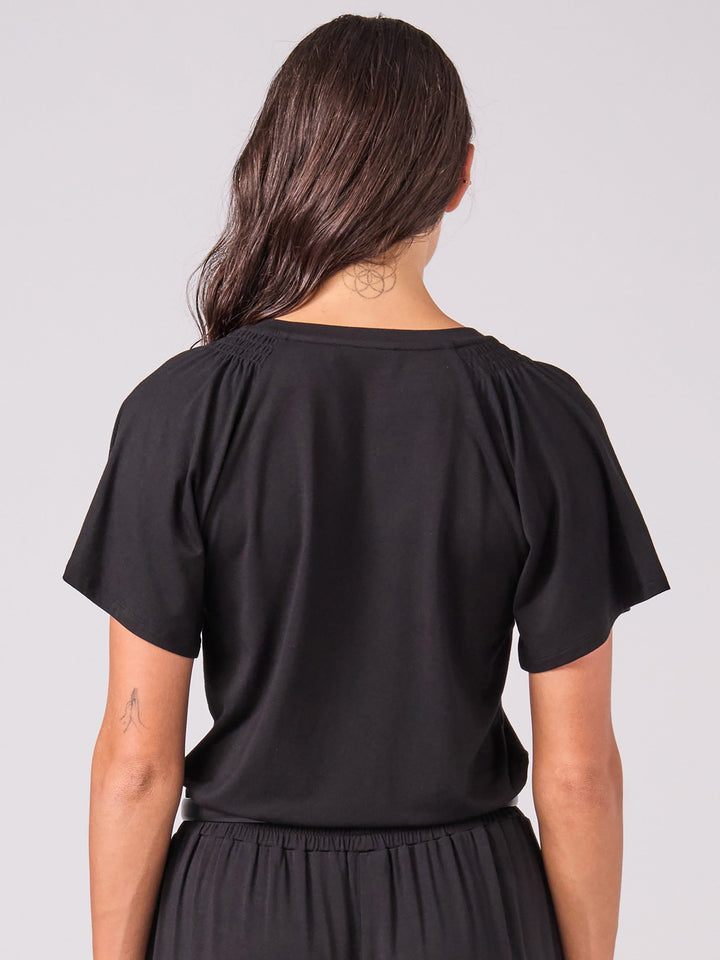 Isla Wrap Top - Black