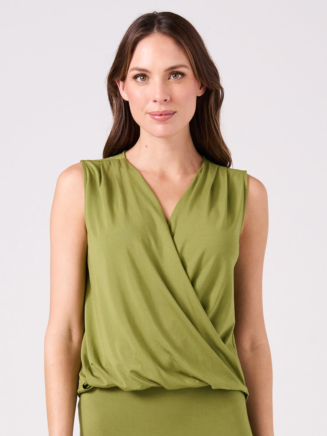 Athena Drape Top - Olive