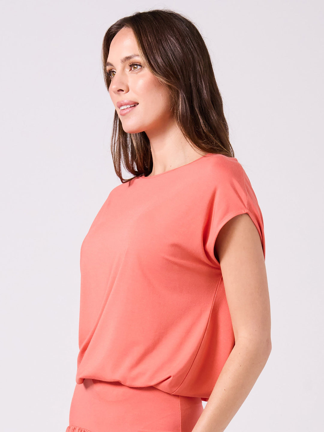 Modal Luxe Layer Tee - Burnt Sienna