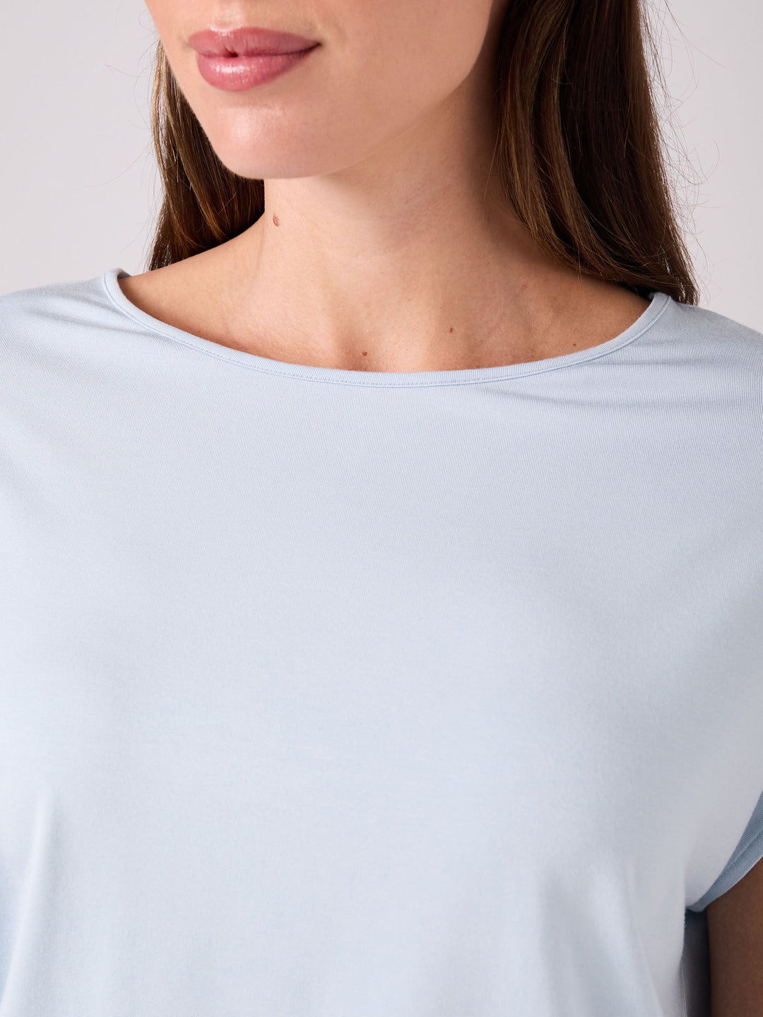 Modal Luxe Layer Tee - Cashmere Blue