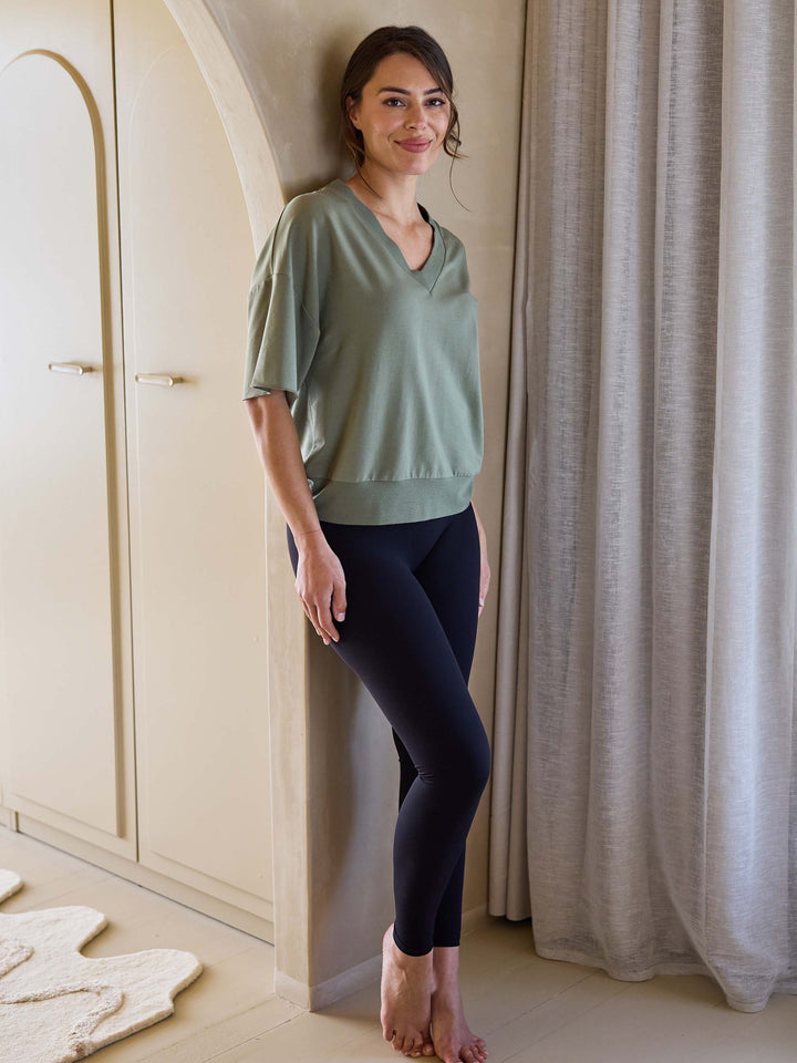 V Neck Sweat  - willow