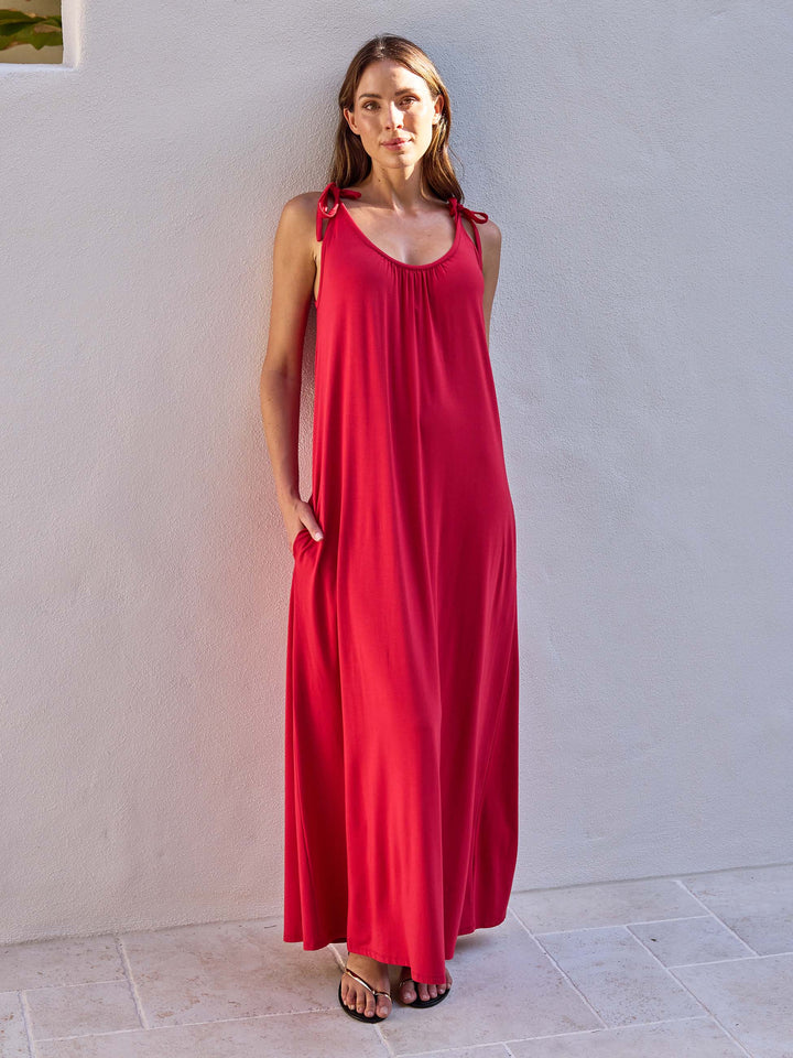 Sophia  Dress - Cherry