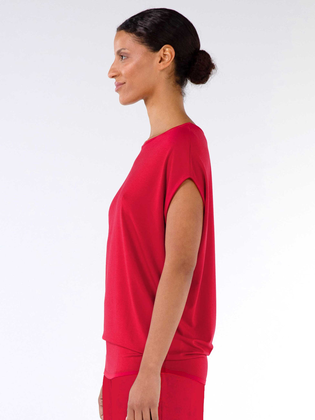 Modal Luxe Layer Tee - Cherry