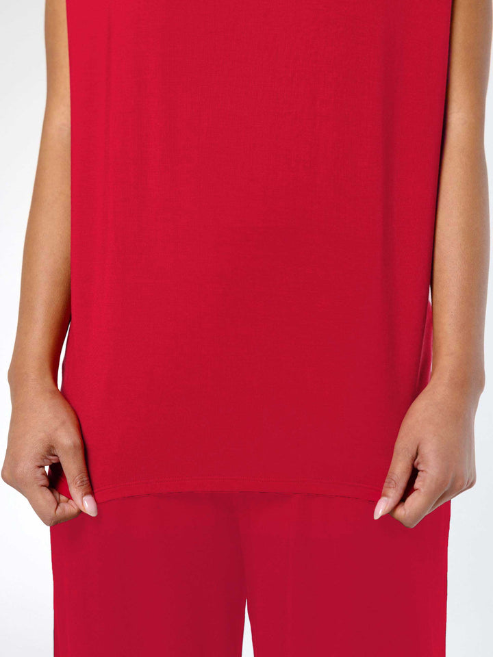 Modal Luxe Layer Tee - Cherry