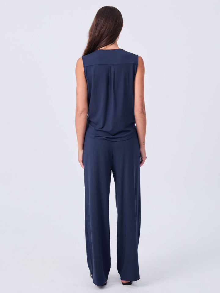 Nomad Modal Wide Leg Pant - Navy