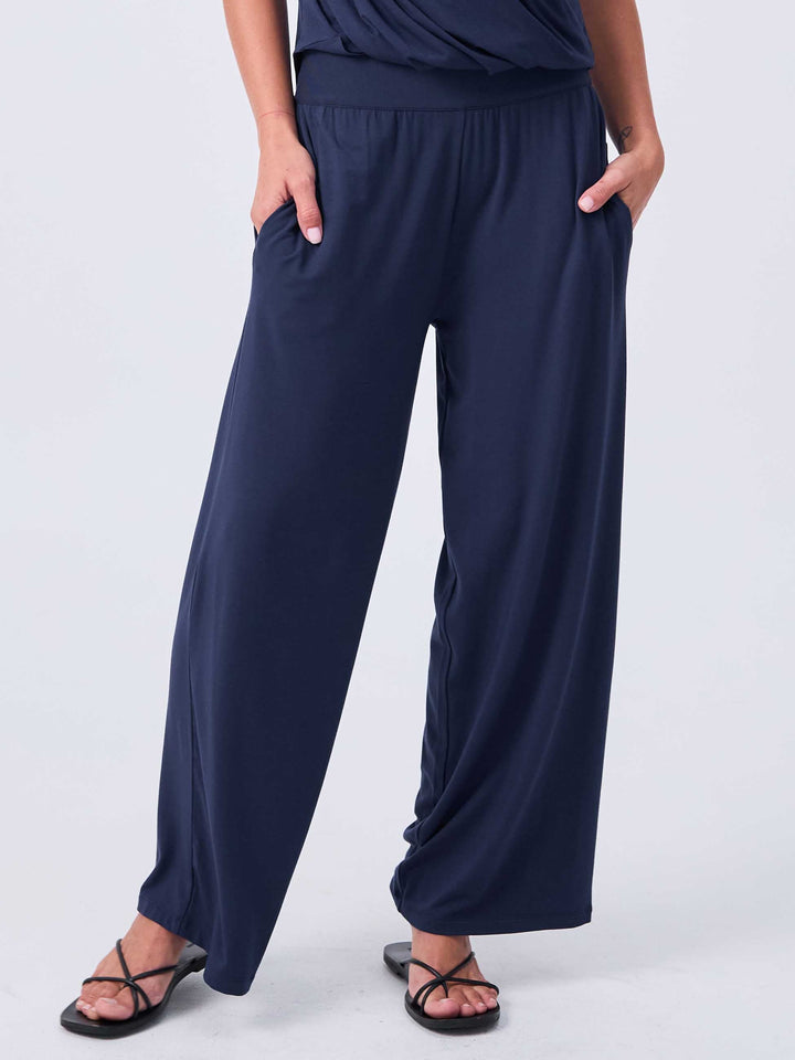 Nomad Modal Wide Leg Pant - Navy