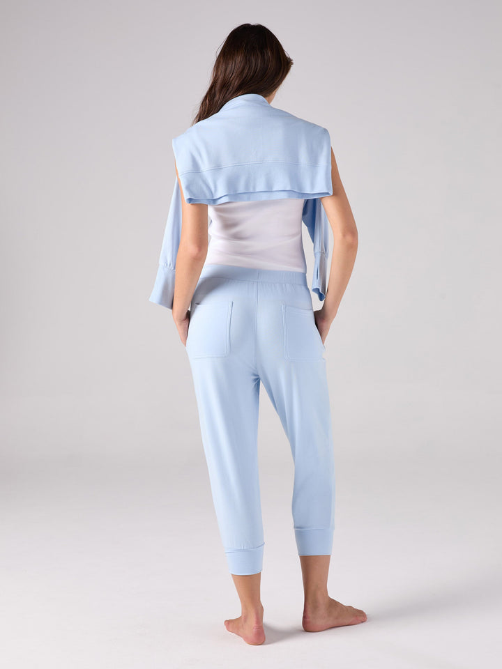 Breeze French Terry Cropped Jogger - Cashmere Blue