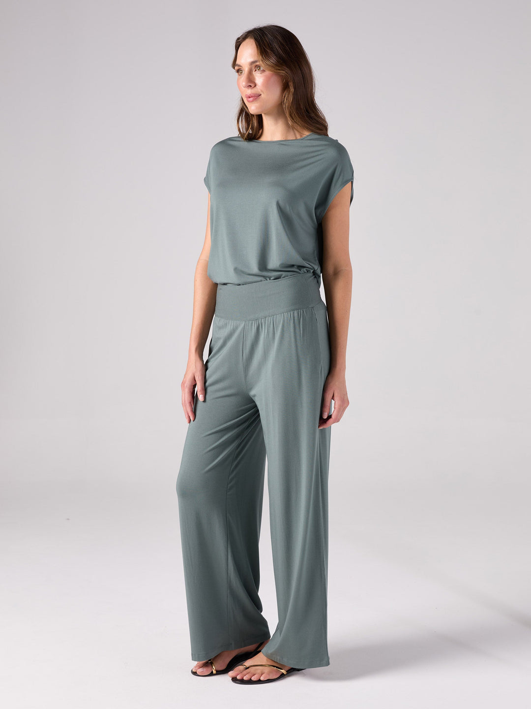 Nomad Modal Wide Leg Pant - Sage