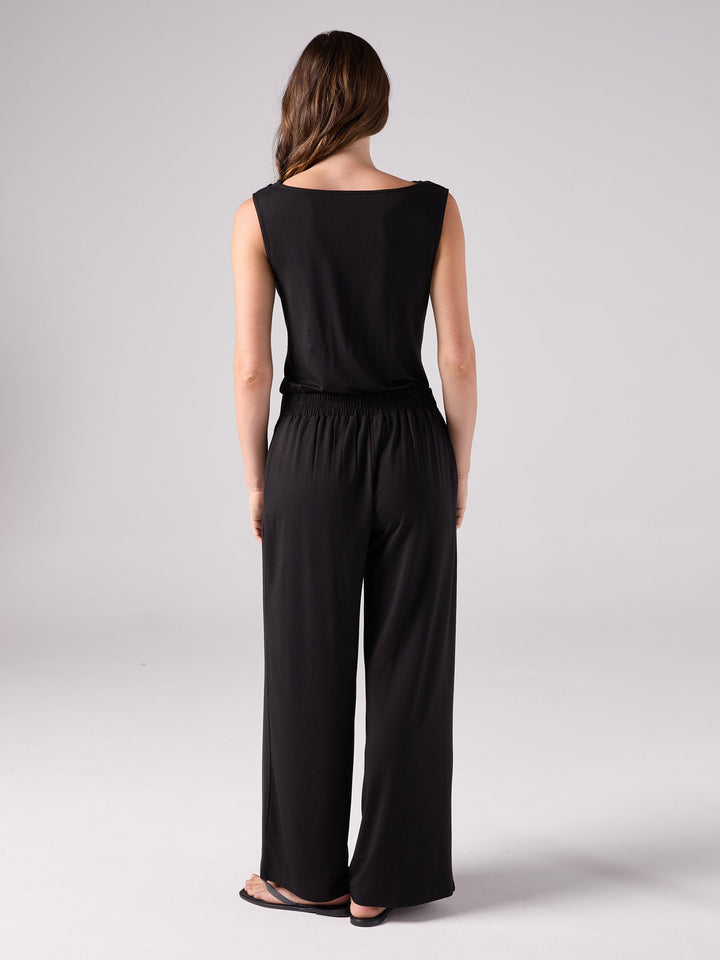 Drape Neck Top - Black