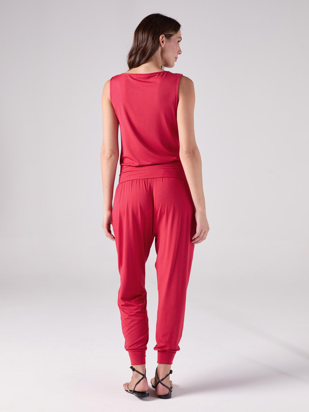 Drape Neck Top - Cherry