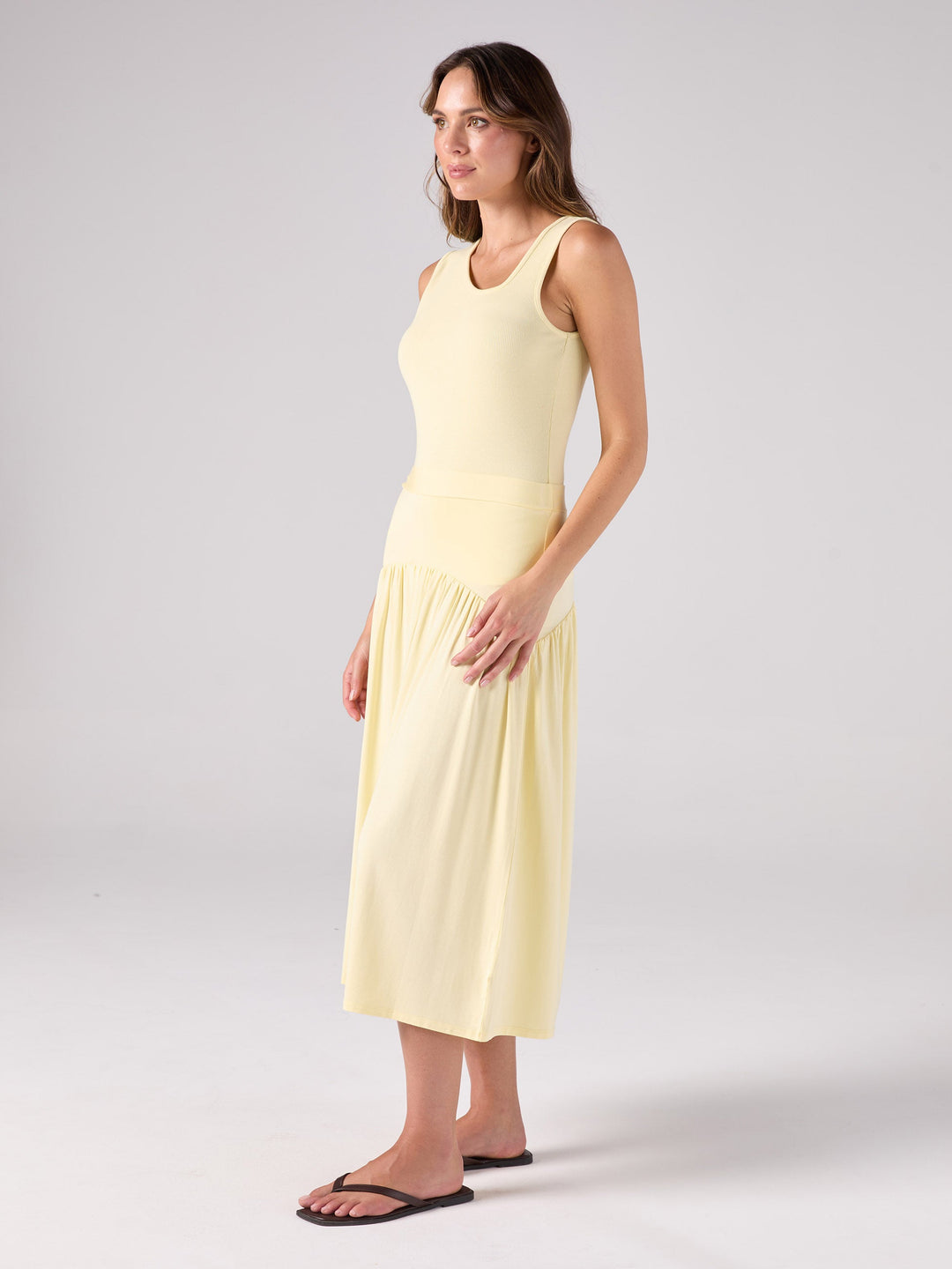 Riva Rib Tank - Pastel Yellow
