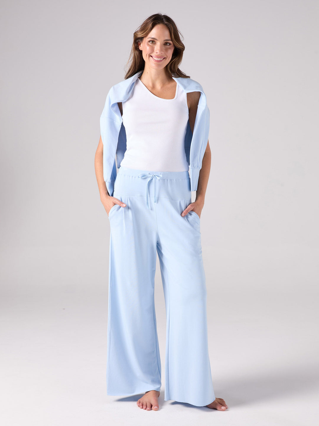 French Terry Yin Sweat Pant - Cashmere Blue