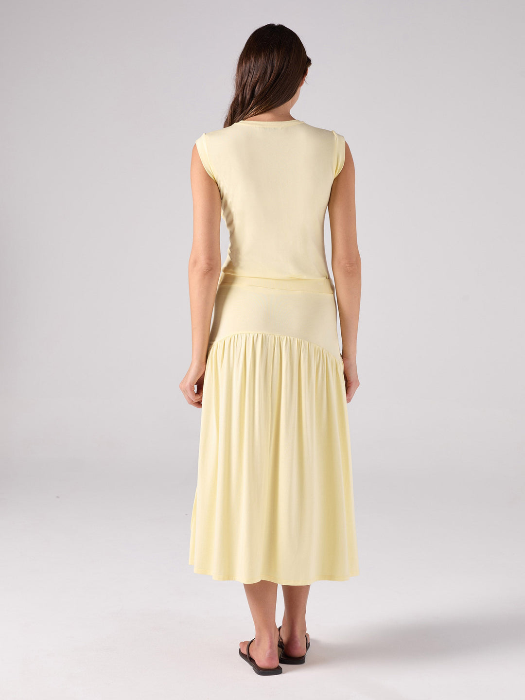 Modal Cap Sleeve Tee - Pastel Yellow