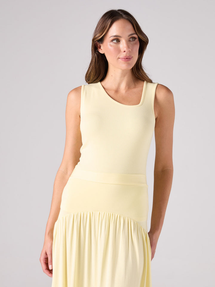 Riva Rib Tank - Pastel Yellow