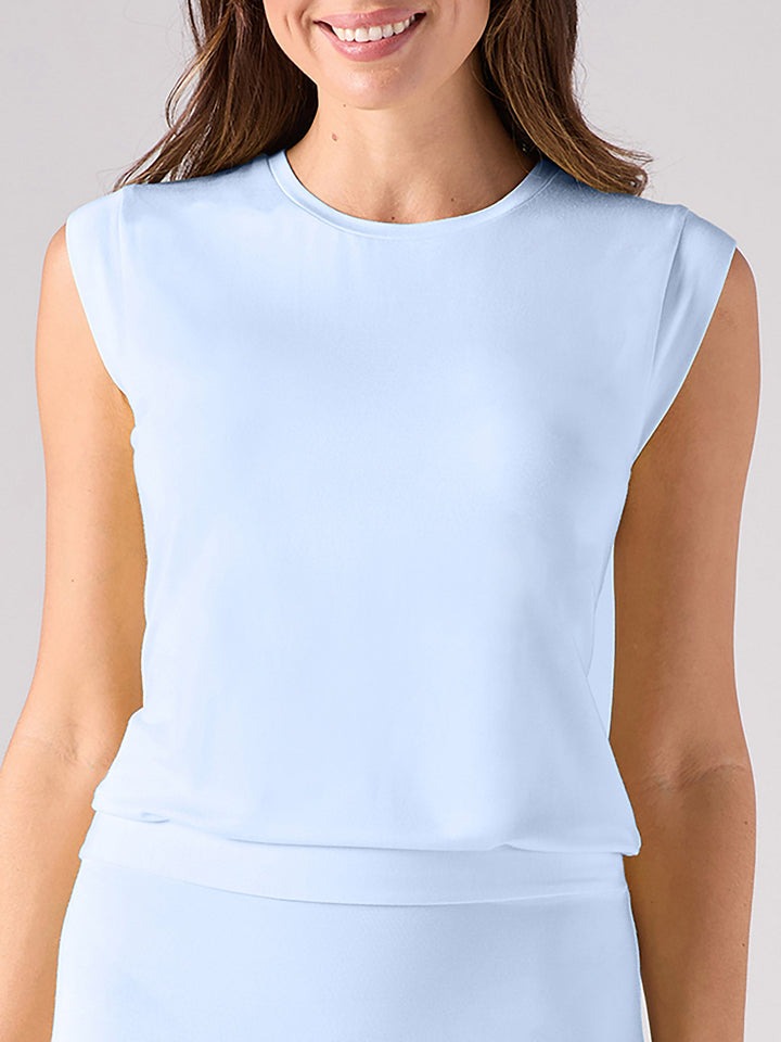 Modal Cap Sleeve Tee - Cashmere Blue